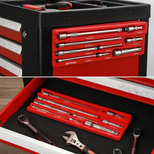 Vista 7 de AIRTOON Soporte magnético de barra de extensión de 9 piezas, organizador de barra de extensión magnética, plástico ABS, 1/4", 3/8", 1/2" Drive