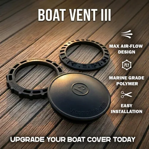 Vista 9 de Sistema de ventilación de cubierta de barco con ventilación de barco 3 – poste de soporte de aluminio que se extiende de 23 a 55 pulgadas – Base