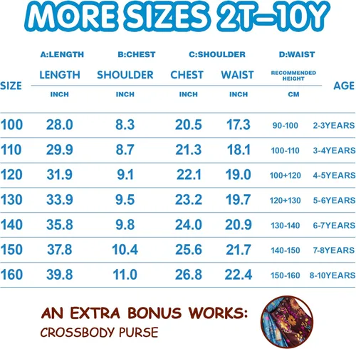 Vista 6 de UPORPOR Disfraz de Mirabel Isabella con luz para niña de Encanto para cumpleaños de 2 a 10 años