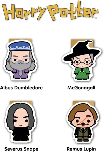 Vista 3 de Re-marks Harry Potter Crests, Profesores, Hogwarts 2 y Hagrid's Creatures Clips de página magnéticos, 4 juegos de 4 clips de página, 16 clips