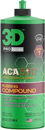 Vista 4 de 3D ACA 510 Compuesto de frotamiento – Compuesto de corrección de pintura de corte rápido con Alpha Ceramic Alumina Seguro para taller