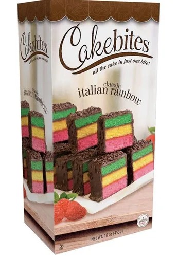 The Original Cakebites Classic Italian Rainbow | 8 paquetes Grab & Go