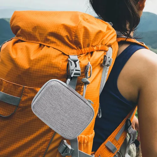 Vista 7 de Estuche rígido de viaje para Carson MicroBrite Plus 60x-120x microscopio de bolsillo con luz LED (MM-300), bolsa de transporte portátil compatible