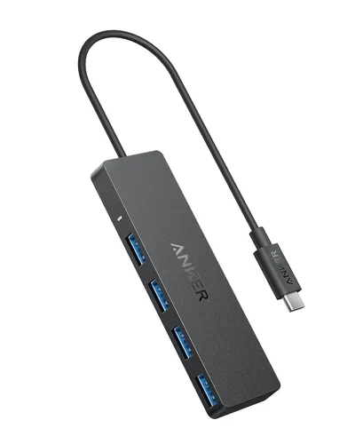 Vista 8 de Anker 4-Port USB 3.0 Ultra Slim – Puerto de catos para MacBook, Mac Pro/mini, iMac, Surface Pro, XPS, Notebook PC, pendrives, unidades de disco