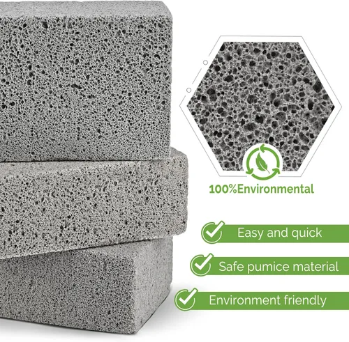 Vista 2 de Maryton Grill Stone Cleaning Brick - Griddle Grills Cleaning Kit Block Pumice Stone for Removing Stains BBQ Grease, 3 Count
