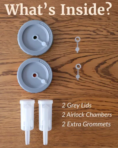 Vista 6 de Elementi Tapas de fermentación para tarros de masón, tapas de fermentación fáciles de usar para frascos Mason de boca ancha, haz un delicioso