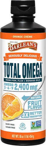 Vista 9 de Barlean's Total Omega 3 6 9 Suplemento de aceite de pescado líquido con borraja y aceite de linaza 6,468 mg de Omegas EPA, DHA, ALA y GLA