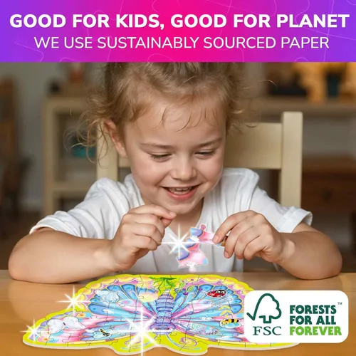 Vista 4 de QUOKKA Rompecabezas Brillantes para Niños de 4 a 6 años – Rompecabezas de 48 Piezas con Forma para Niños Pequeños de 3 a 5 años – Pack de 4