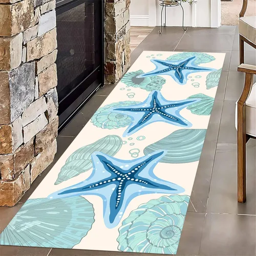 Vista 17 de Alfombra de pasillo de arco iris, 1.3 x 7 pies, alfombra de pasillo de abstracción interior, alfombra de pasillo para sala de estar para pasarela