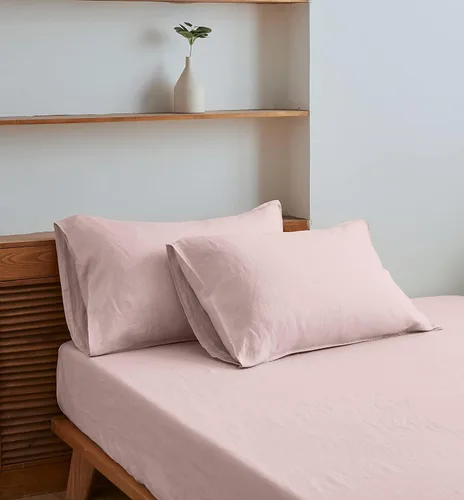 Vista 9 de Simple&Opulence Juego de sábanas de 100 % lino tamaño Twin, 3 piezas de lino francés natural, juego de ropa de cama transpirable, suave y duradero