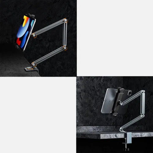 Vista 3 de Soporte giratorio de 360 grados para tablet compatible con iPad Pro de 12.9 pulgadas, iPad Air, iPad mini, tabletas, el más largo de 36 pulgadas.