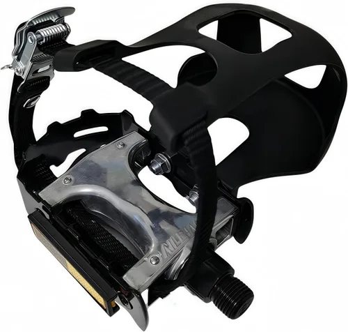 Vista 7 de YBEKI Pro-Grade Spin Bike Pedals with Toe Clips & 4D Adjustable Straps - 9/16" Alloy Spindle for Mountain Road Bikes/Peloton/Schwinn/Sunny Bikes