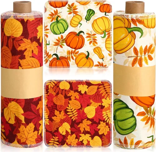 Vista 21 de Redbaker 50 piezas de toallas de papel reutilizables paños de algodón lavables sin papel toallitas absorbentes para inodoro toallas de papel