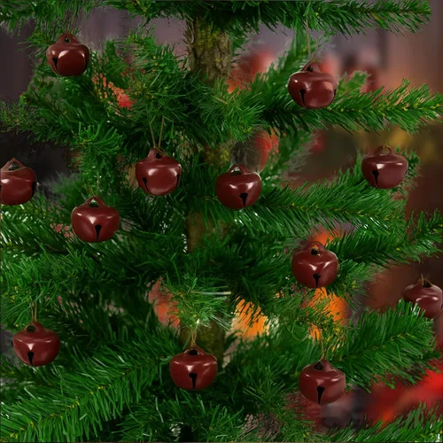 Vista 4 de Zhanmai 300 Piezas Cascabeles a Granel para Manualidades, Campanas de Navidad DIY para Decoración, Decoración del Hogar (0.5 Pulgadas, Marrón)