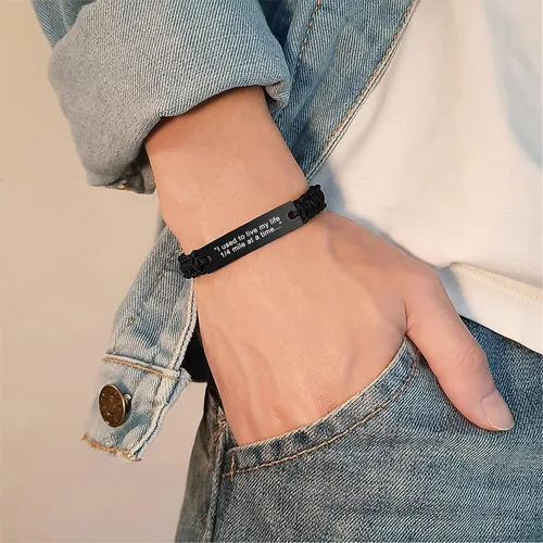 Vista 3 de VNOX Juego de 2, 3, 4, 5 pulseras de cuerda trenzada hechas a mano para dama de honor, pareja