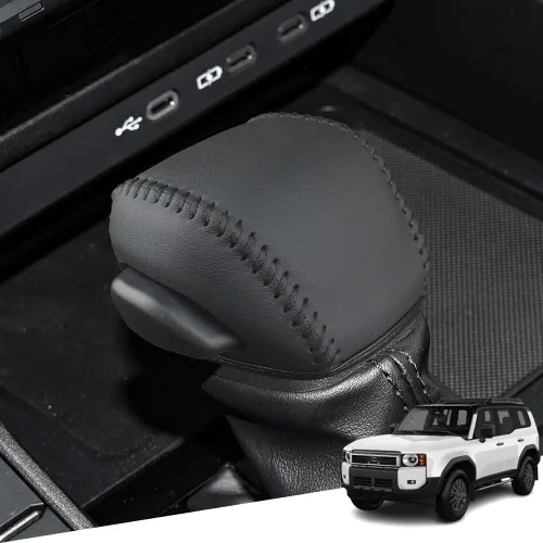 Vista 14 de Great-luck Funda Protectora de Perilla de Palanca de Cambios Automática de Cuero Genuino con Moldura, Accesorios Interiores Personalizados