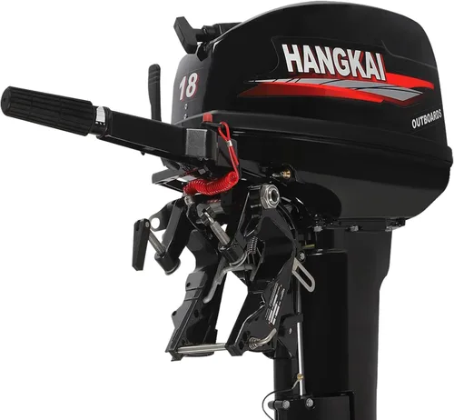 Vista 6 de TBVECHI Motor fuera de borda, motor fuera de borda de 2 tiempos, barco de pesca, motor fuera de borda inflable, motor fuera de borda de 18 HP