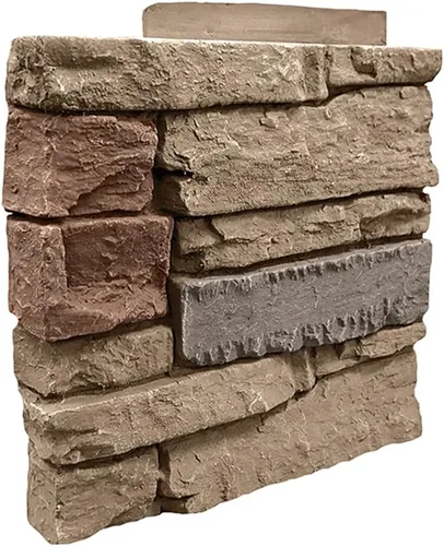 Vista 9 de GenStone Panel de piedra apilada de imitación de 41 x 11.25 pulgadas en color amanecer del desierto para proyectos de mejoras del hogar amigables