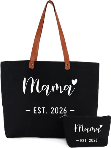 Lamyba Nuevos regalos para mamá, bolsa de mano con bolsa de maquillaje, regalos geniales para mamá futura ser/futura mamá