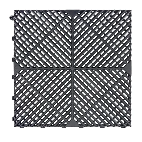 SafeRacks Losas de piso de garaje entrelazadas con nervaduras - Ventiladas, autodrenantes, antideslizantes, modulares, de polipropileno virgen,