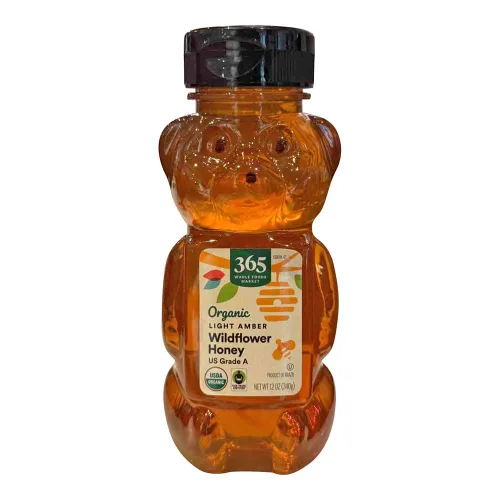 365 por Whole Foods Market, miel de flores silvestres orgánica ligera ámbar, 12 onzas
