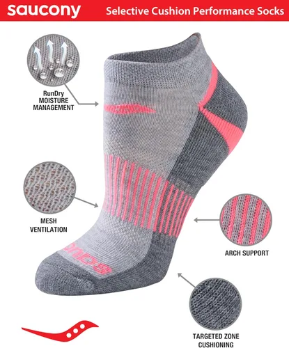 Vista 2 de Saucony Women's Selective Cushion Performance Socks (6 & 12 Pairs)