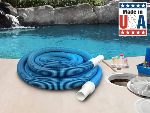 Vista 3 de Poolmaster Deluxe Manguera de aspiradora para piscina resistente a aplastamiento, con extremo giratorio, 1 1/2 pulgadas x 45 pies