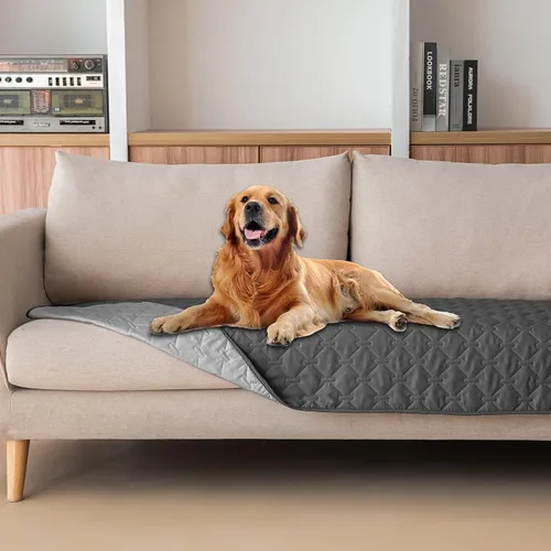 Vista 95 de gogobunny Funda de cama 100 % impermeable de doble cara para perro, manta para mascotas, sofá, protector de muebles para niños, perros y gatos, Azul