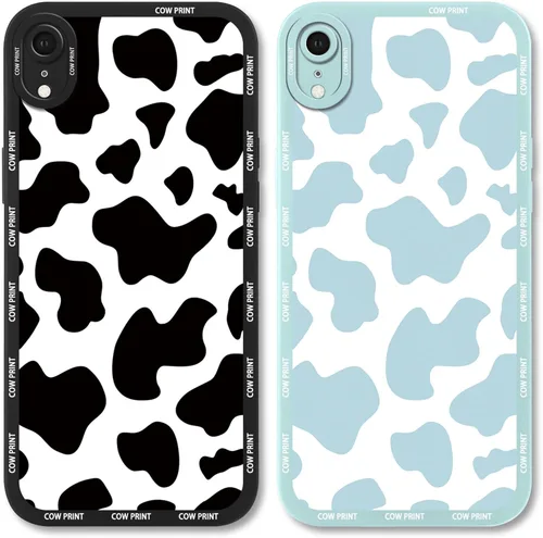 Vista 25 de Paquete de 2 bonitas fundas de teléfono para Apple iPhone 7/8 de 4.7 pulgadas, funda de silicona delgada y suave con estampado de vaca para mujer, a