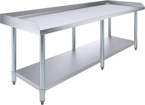 Vista 31 de AmGood Soporte para equipo de acero inoxidable, resistente, grado comercial, con estante inferior, certificado NSF