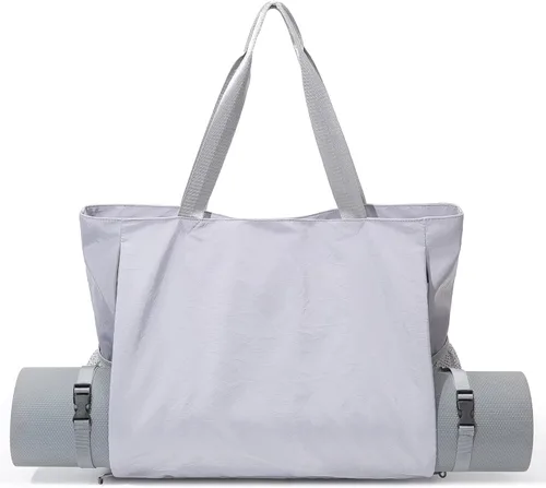 Bolsa para esterilla de yoga, bolsa de gimnasio impermeable con soporte para esterilla de yoga y bolsillo húmedo para gimnasio, pilates, viajes,