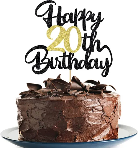 Vista 31 de Decoración para pastel de cumpleaños número 18, decoración de feliz cumpleaños para fiesta de 18 años, complemento de regalo (18)
