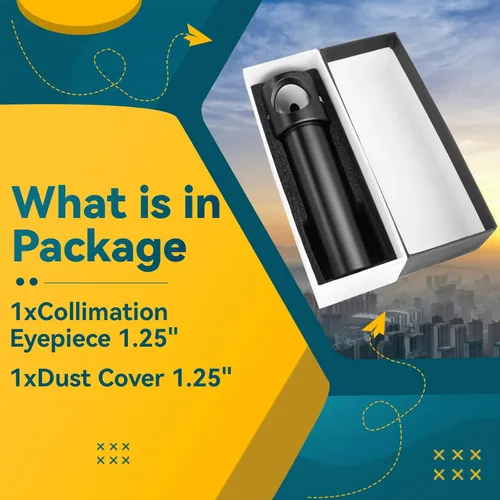 Vista 9 de SVBONY Ocular colimador de Cheshire, ocular de colimación de 1,25 pulgadas, para telescopio reflector newtoniano