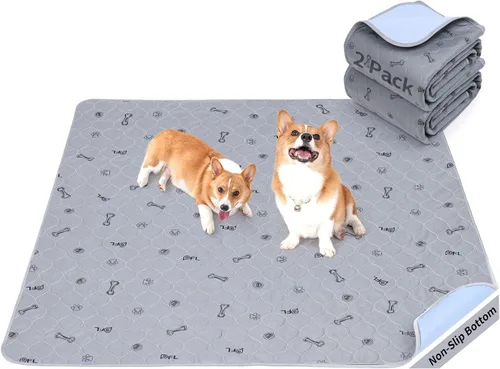 Vista 18 de Almohadillas Lavables para Orina para Perros, Paquete de 2 Almohadillas Lavables para Cachorros, Almohadillas de Parto Absorbentes Reutilizables