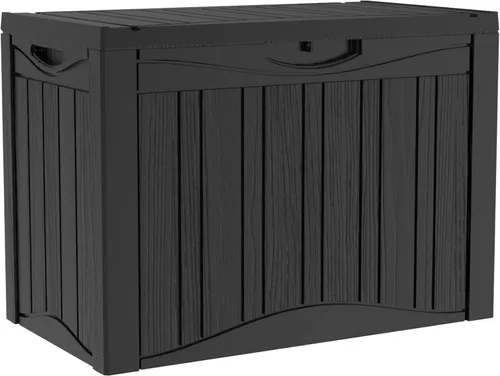 Vista 17 de Tarkari Caja de almacenamiento para exteriores, de resina, con cierre, de 35 galones, impermeable y resistente a los rayos UV, para guardar cojines