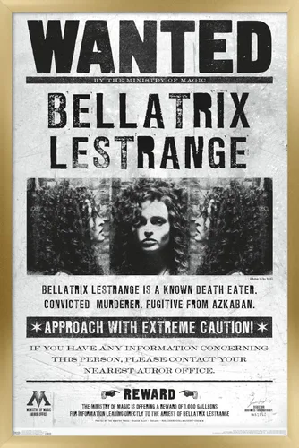 Vista 9 de Trends International Póster de pared The Wizarding World: Harry Potter - Bellatrix Wanted Poster de pared, 14.725 x 22.375 pulgadas, versión