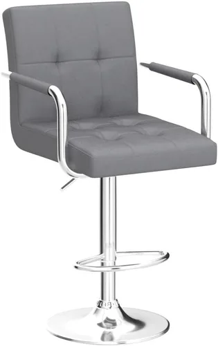 Vista 209 de Yaheetech - 4 taburetes de bar ajustables para mostrador de cocina, taburetes de bar/mostrador, silla de comedor giratoria hidráulica de piel Marrón