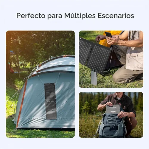 Vista 7 de Renogy Paneles solares, cargador de panel solar portátil de 30W, carga rápida para iPhone, iPad, tabletas, portátil, banco de energía, con puertos