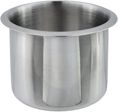 Vista 3 de Dnyta 2 piezas portavasos insertables de acero inoxidable de 3.2" x 2.2", repuesto de portavasos de metal para sofá reclinable, portavasos para mesa