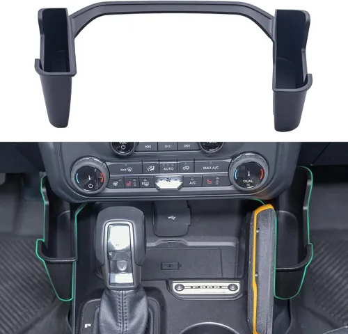 Vista 7 de TOPINSTALL Bandeja mejorada 2025+ compatible con Ford Bronco 2025 2026 transmisión automática de 4 puertas, organizador de consola Bronco