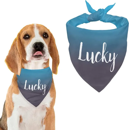 Vista 22 de Bandana personalizada para perro con nombre de poliéster, bandana personalizada para perro, triángulo, bufanda personalizada para mascotas