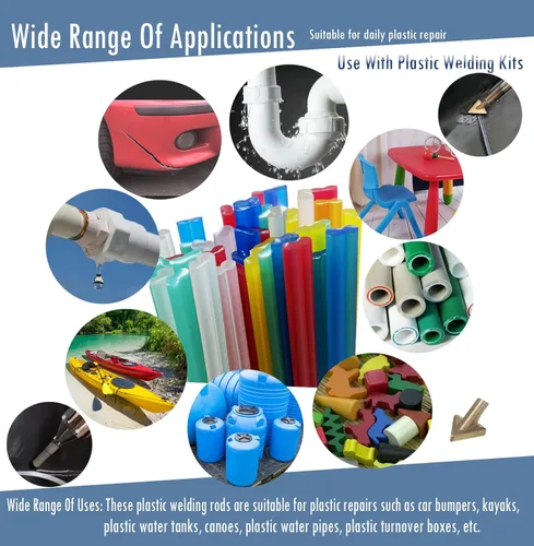 Vista 7 de Varillas de soldadura de plástico ABS PP PU PE PA PC TPO 7 tipos de varillas de soldador de plástico para parachoques de coche, kit de reparación