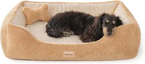 Vista 8 de Cama ortopédica refrescante para perros pequeños y cachorros, espuma viscoelástica para dolor articular y artritis, cama para mascotas con funda