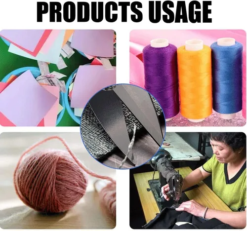 Vista 7 de Utoolmart Tijeras de corte de costura de 4.134 in para bordar, hilo de pescar, cortador de cuentas azul, 1 unids