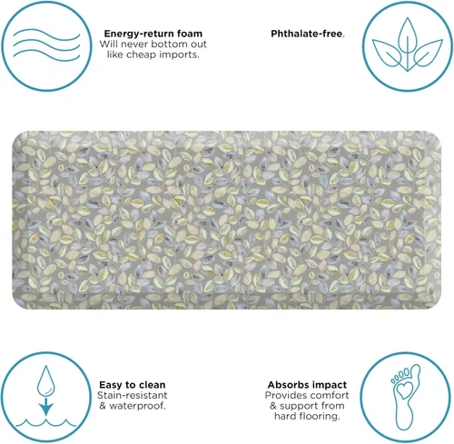 Vista 3 de GelPro Tapete Antifatiga de Diseño Acolchado de Confort para Piso de Cocina, Acolchado Resistente a Manchas, Impermeable, Tapete Antideslizante