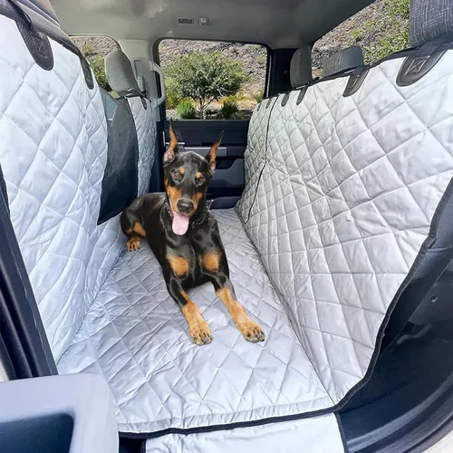 Vista 5 de 4Knines Hamaca de suelo para perro para camión y cabina de tripulación con asientos plegables - Funda para mascotas de asiento trasero para perros