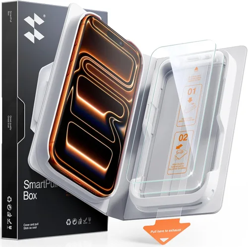 Vista 20 de SMARTDEVIL Paquete de 2 protectores de pantalla de vidrio templado para iPhone Air, protección antirroturas de grado militar, dureza 9H, película