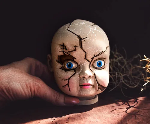 Vista 8 de Nerd Block Baby Eat You Alive - Cabeza de muñeca rota coleccionable