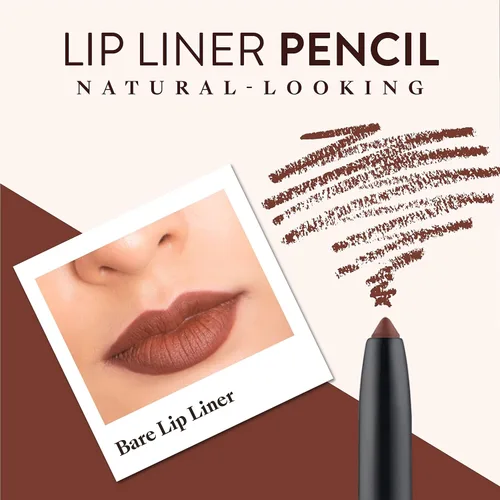 Vista 4 de Mented Cosmetics - Delineador de labios para mujer, lápiz labial color marrón oscuro, delineador de labios impermeable, vegano + maquillaje libre