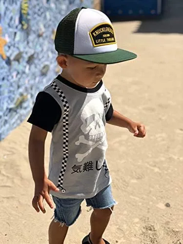 Vista 2 de Born to Love - Gorra de béisbol para niño y bebé con visera, en color blanco y azul